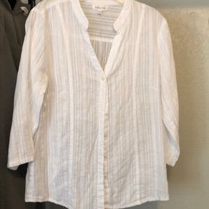 White breezy button up